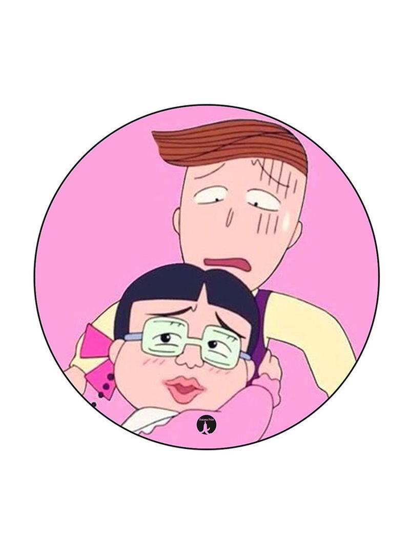 RKN Anime Chibi Maruko Chan Printed Round Pin Badge Multicolour - Image 1