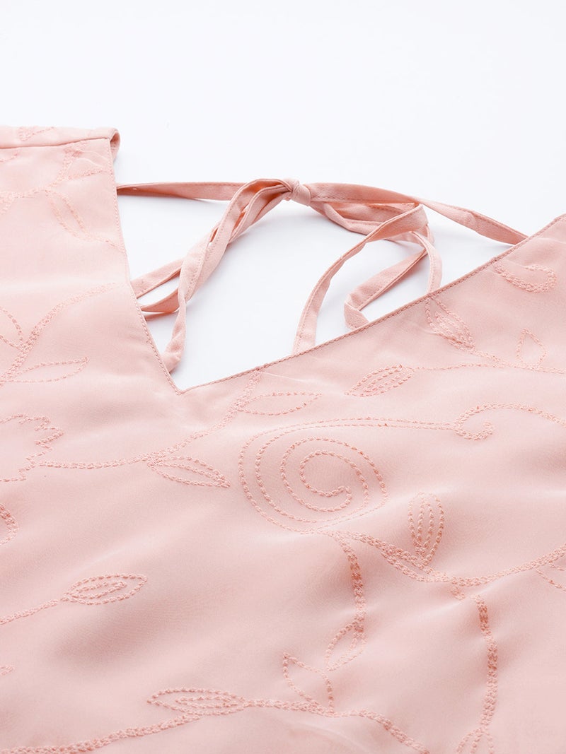 Ahalyaa Pink Fusion Kurta Set for Women - Image 2