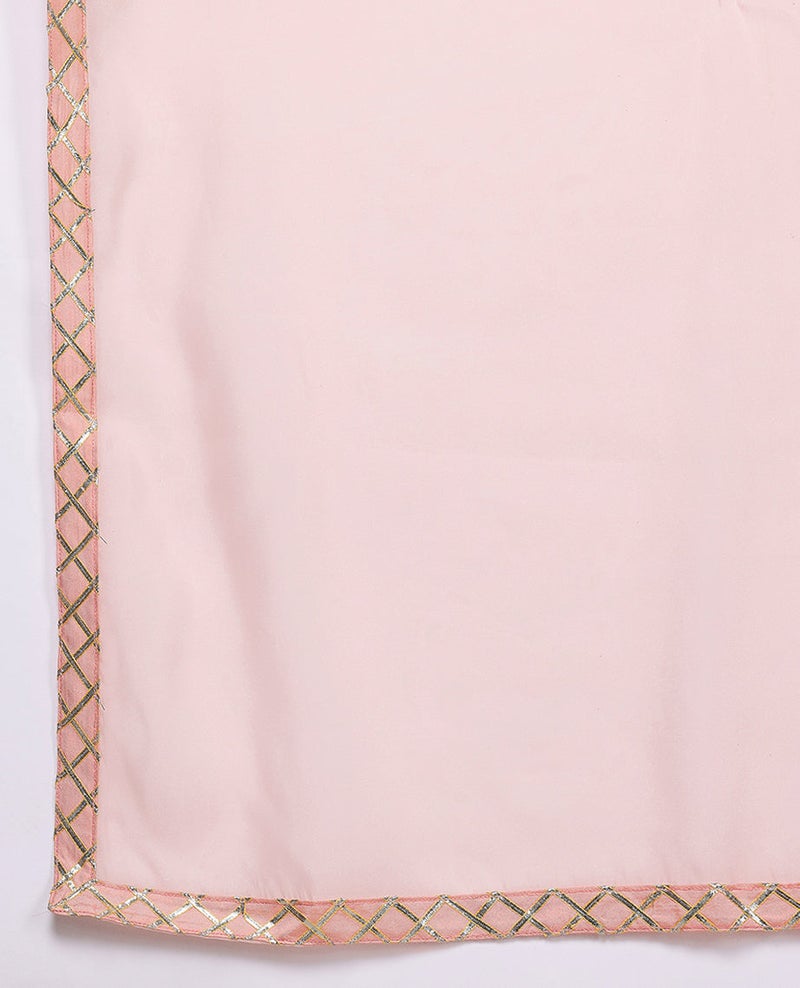 Ahalyaa Pink Fusion Kurta Set for Women - Image 4
