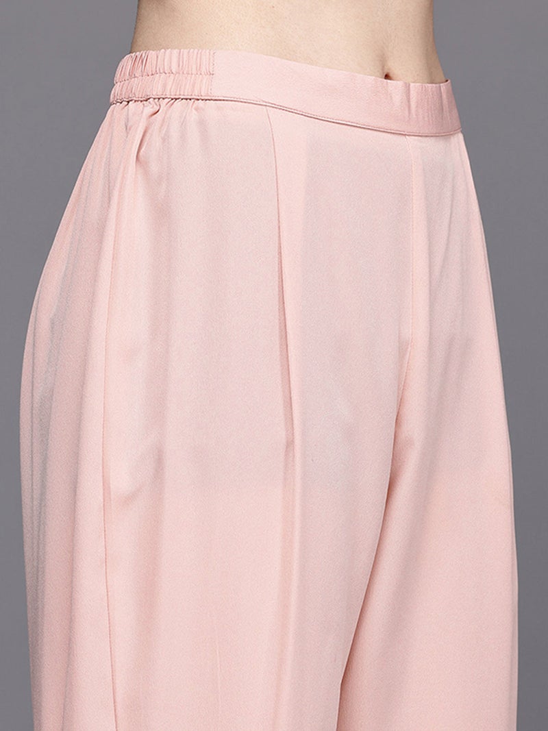 Ahalyaa Pink Fusion Kurta Set for Women - Image 3