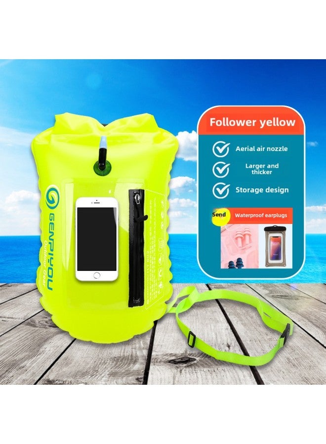 Generic Followman Can Put Mobile Phone Double Airbag Safety Thickening Adult Swimming Equipment Float Swimming Bag Anti-drowning Atmosphere-Color:Individual Belt Orange - Image 3