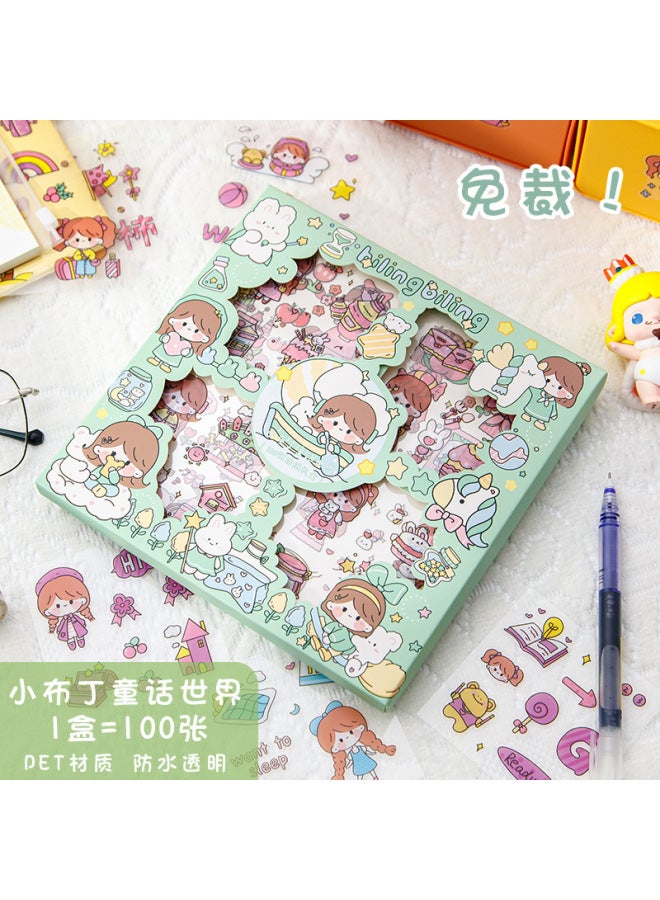 Twilight Pet Journal Stickers Girl Heart Cute Girl Children Stickers Suit Journal Tape Collage Material Stickers - Image 1