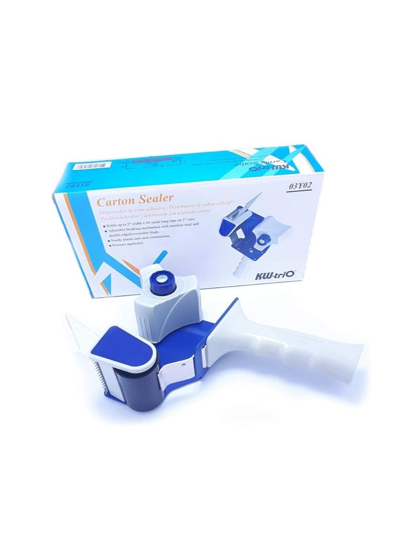KWTrio Packing Tape Dispenser Gun, Hand-Held Industrial Side Loading Tape Dispenser for Commercial Packaging, Shipping, Moving, Carton and Box Sealing - Image 1
