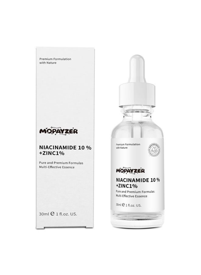 mopayzer Niacinamide 10% + Zinc 1% Serum, Anti-Aging Niacinamide Serum for Face, 1PCS Moisturizing Facial Serum for All Skin Type, Women Face Skin Care. - Image 1