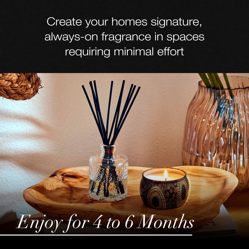 Voluspa Baltic Amber Scented Reed Diffuser, 3.4 oz, Oil Reed Diffusers for Home, Handcrafted in The USA - Image 5