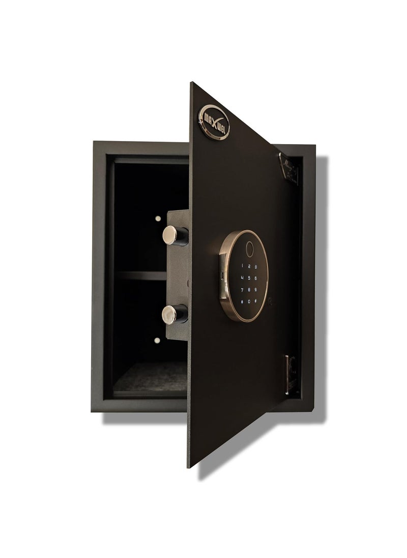 Maxwel Maxwel Biometric Safe Locker 40 Litres Home Hotel and Office Safes wtih Fingerpring access Codes and Manual Keys v2 Round  - Image 4