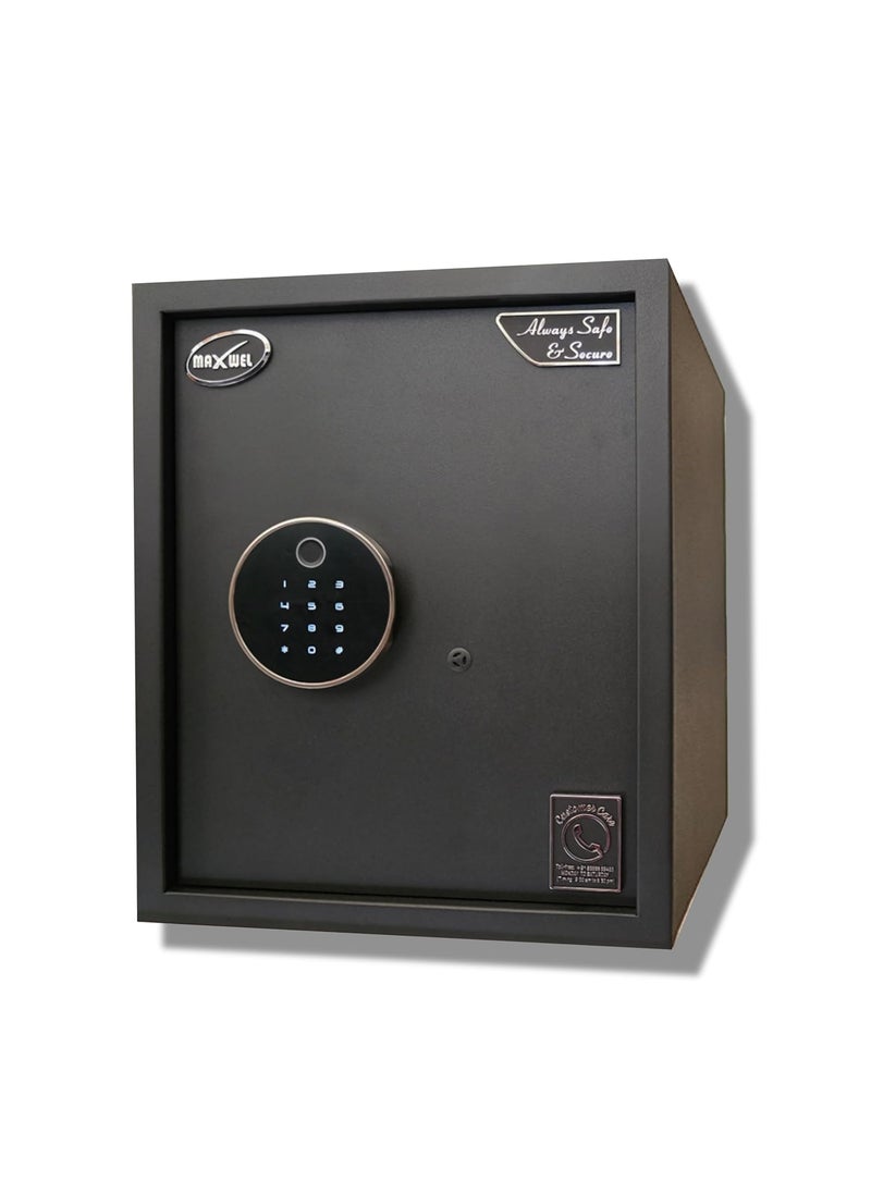 Maxwel Maxwel Biometric Safe Locker 40 Litres Home Hotel and Office Safes wtih Fingerpring access Codes and Manual Keys v2 Round  - Image 3