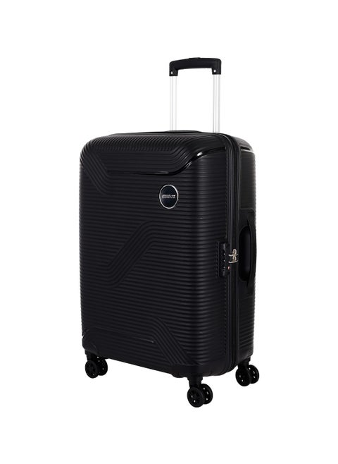 MAXPLUS  55CM  Cabin Size Hard Luggage TSA BLACK