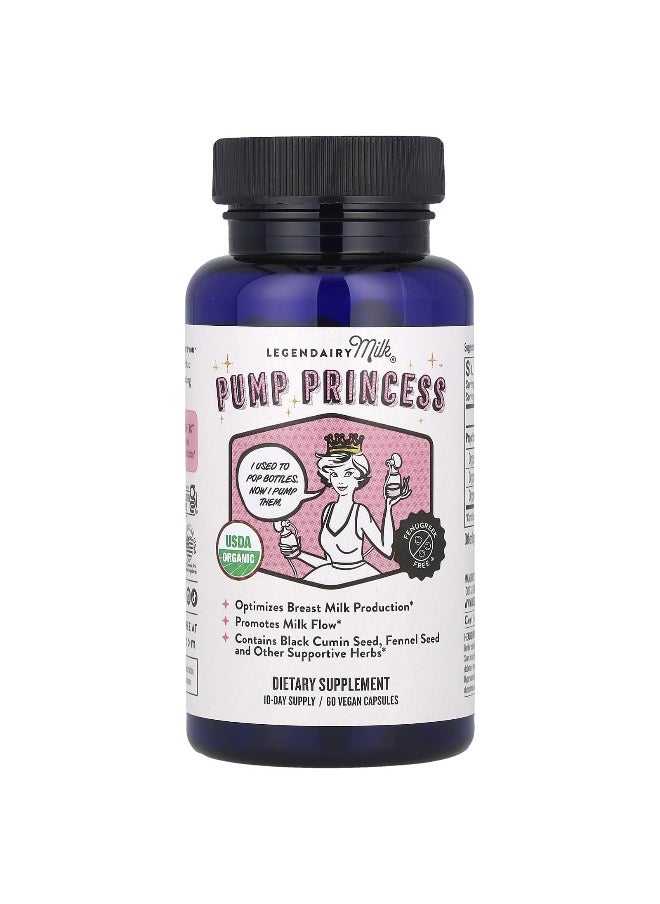 LEGENDAIRY Milk Legendairy Milk, Pump Princess, 60 Vegan Capsules 