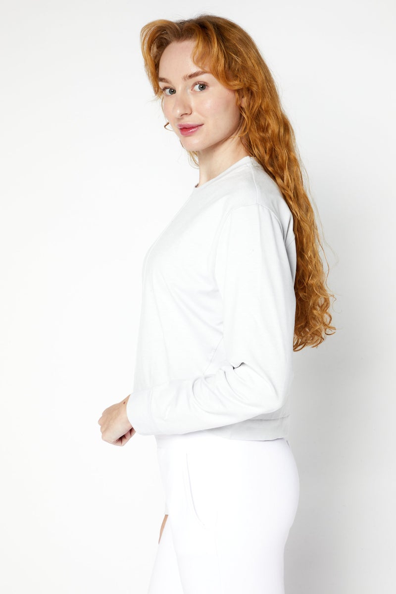 PUMA ملابس رياضية نسائية بأكمام طويلة مناسبة، سويت شيرتات خارجية، سحاب نيمبوس - Image 3