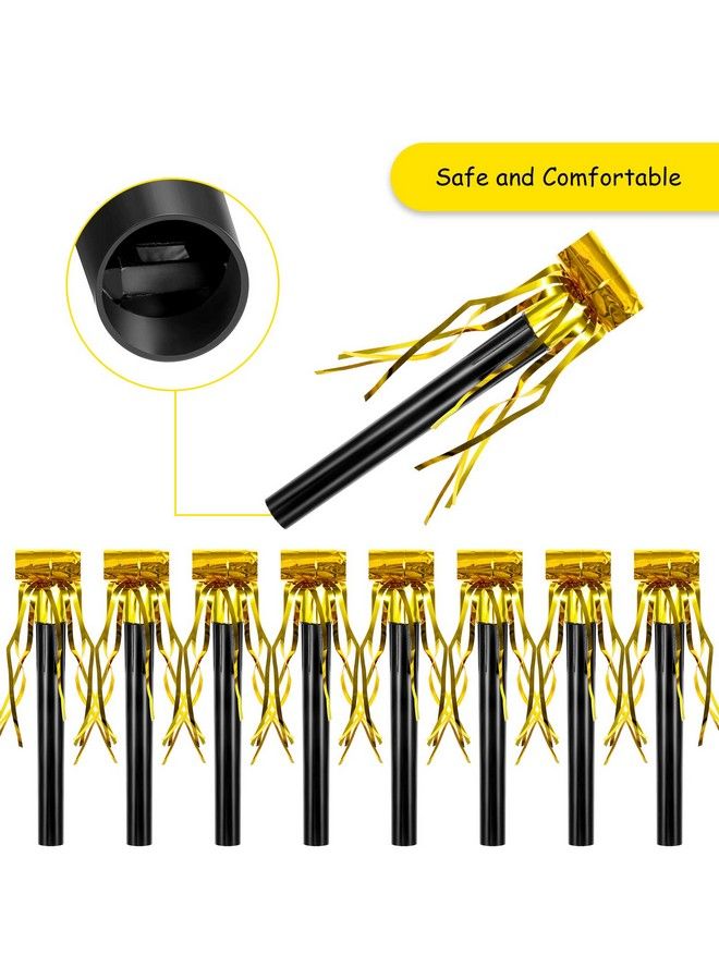 Sumind 36 Pieces Party Squawkers Party Blower Noisemakers Blowouts Whistles Fringed Noise Maker In Gold And Silver Musical Blowouts For New Year Party Birthday Baby Shower Party Supplies - Image 4