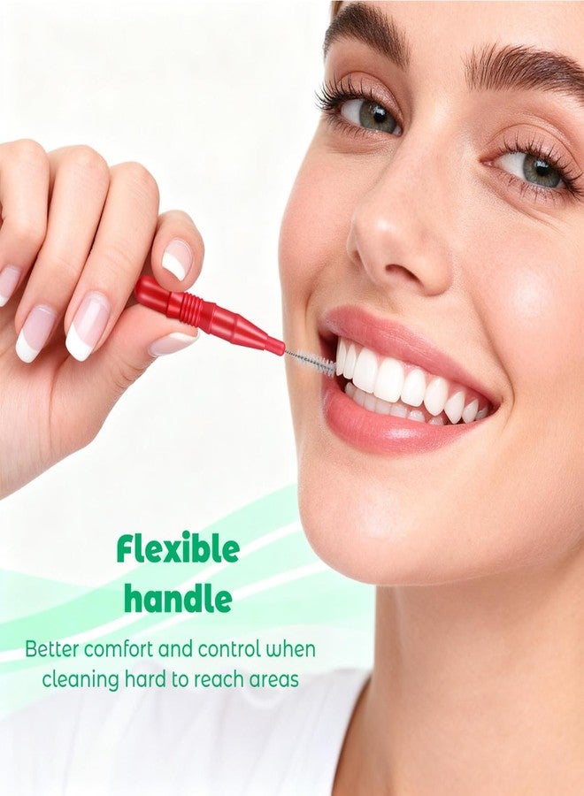 HOMSFOU Oral Care Tool 50Pcs Interdental Floss Brushes 1.96In Soft Bristle Dental Cleaning Picks for Deep Teeth Cleaning and Plaque Removal - Image 2
