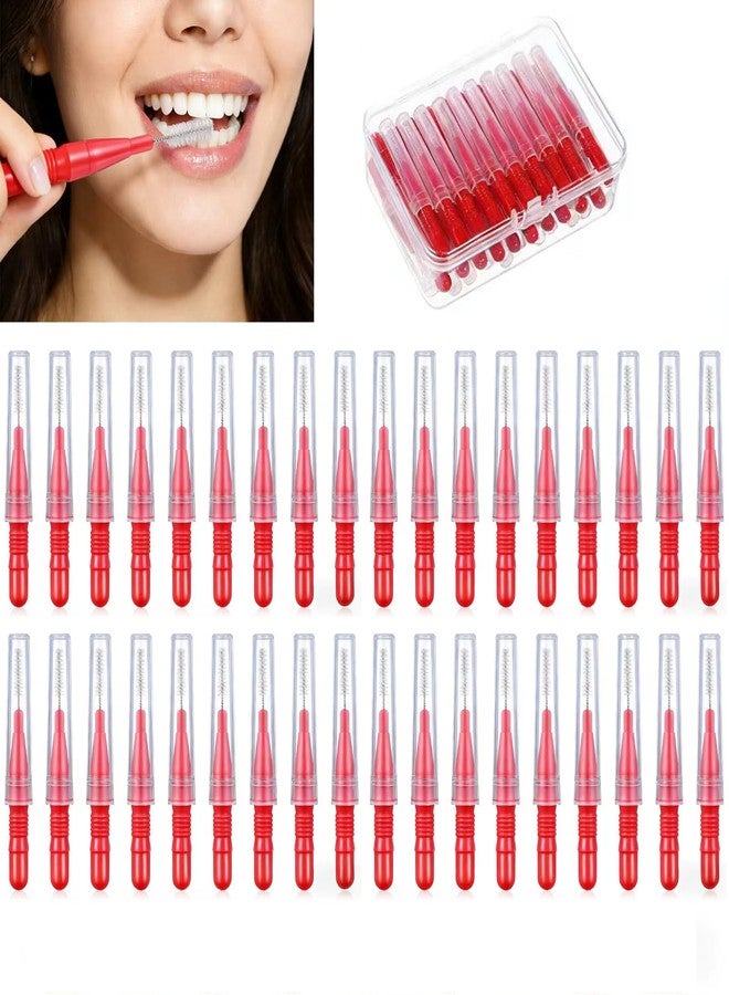 HOMSFOU Oral Care Tool 50Pcs Interdental Floss Brushes 1.96In Soft Bristle Dental Cleaning Picks for Deep Teeth Cleaning and Plaque Removal - Image 1