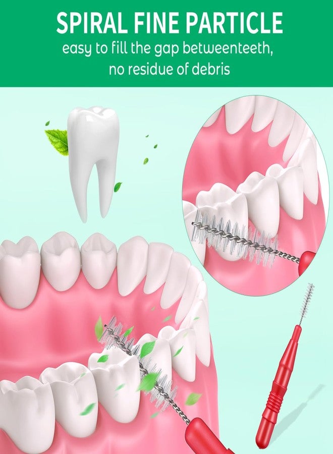 HOMSFOU Oral Care Tool 50Pcs Interdental Floss Brushes 1.96In Soft Bristle Dental Cleaning Picks for Deep Teeth Cleaning and Plaque Removal - Image 3