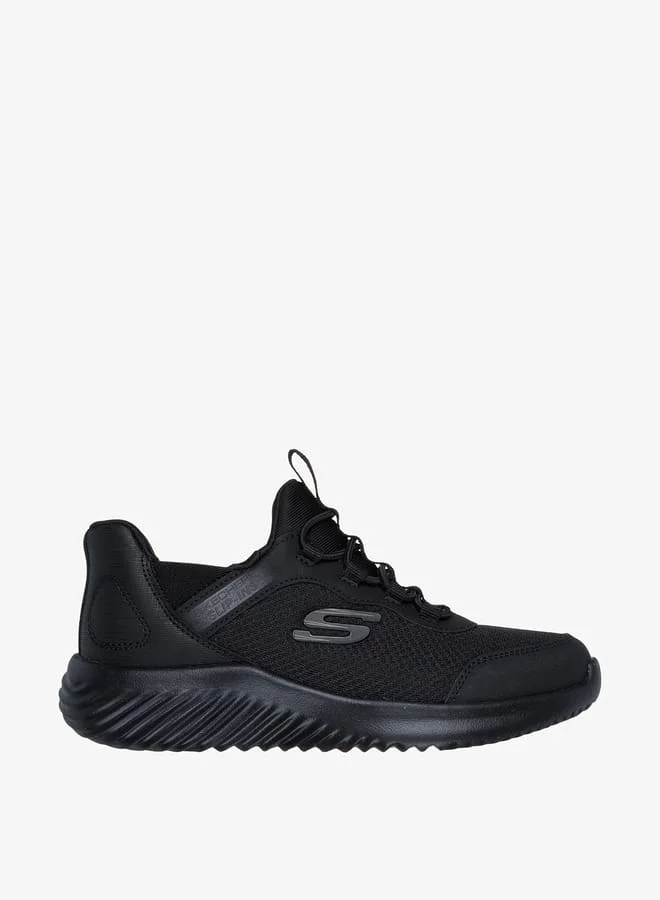 SKECHERS Boys Textured Sneakers With Stretch Lace - Bounder