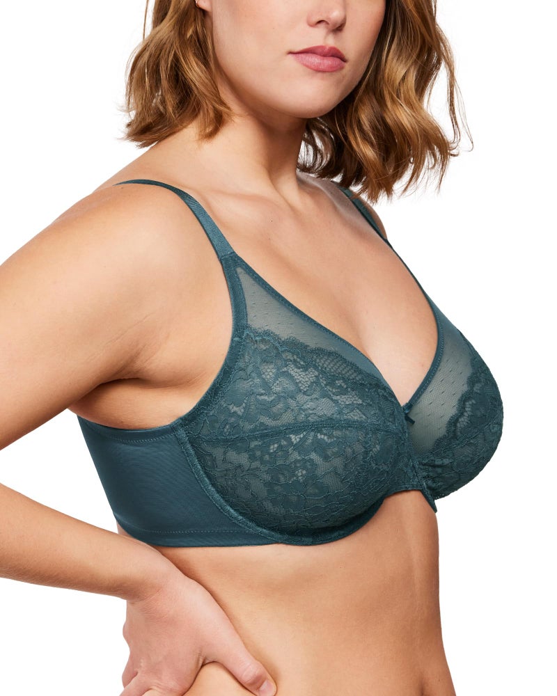 HSIA Minimizer Bras for Women Enchante Full Coverage Underwire Bras Plus Size Lifting Floral Lace Bra for Heavy Breast - Image 2