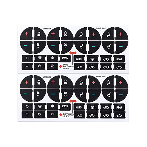 Ombialo AC Dash Button Repair Kit Stickers Decals Compatible with GM Vehicles GMC Chevrolet Tahoe Yukon Acadia Sierra 20062014 2Pcs - Image 1