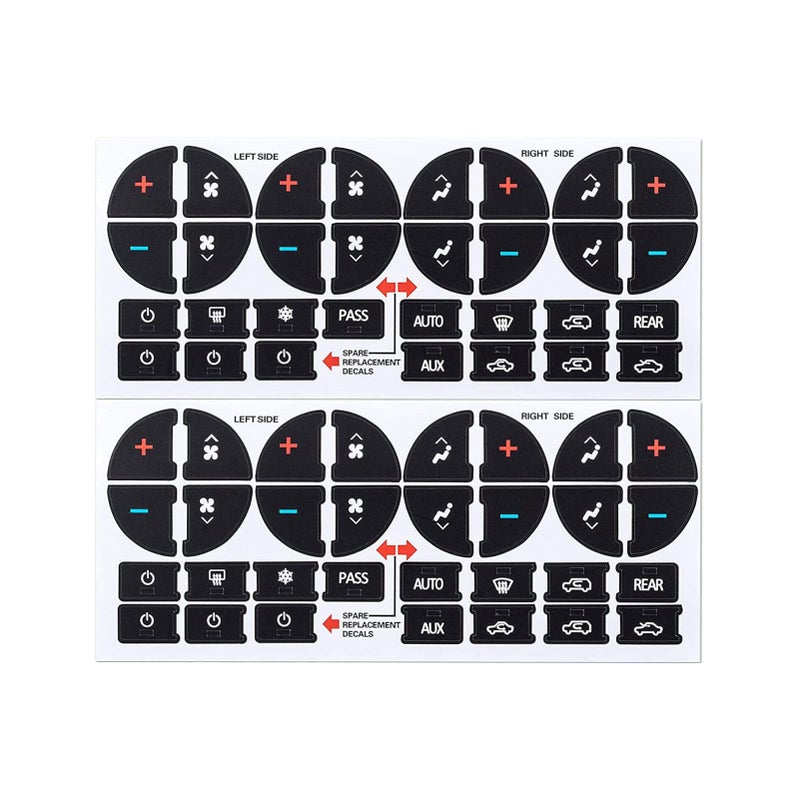 Ombialo AC Dash Button Repair Kit Stickers Decals Compatible with GM Vehicles GMC Chevrolet Tahoe Yukon Acadia Sierra 20062014 2Pcs - Image 3