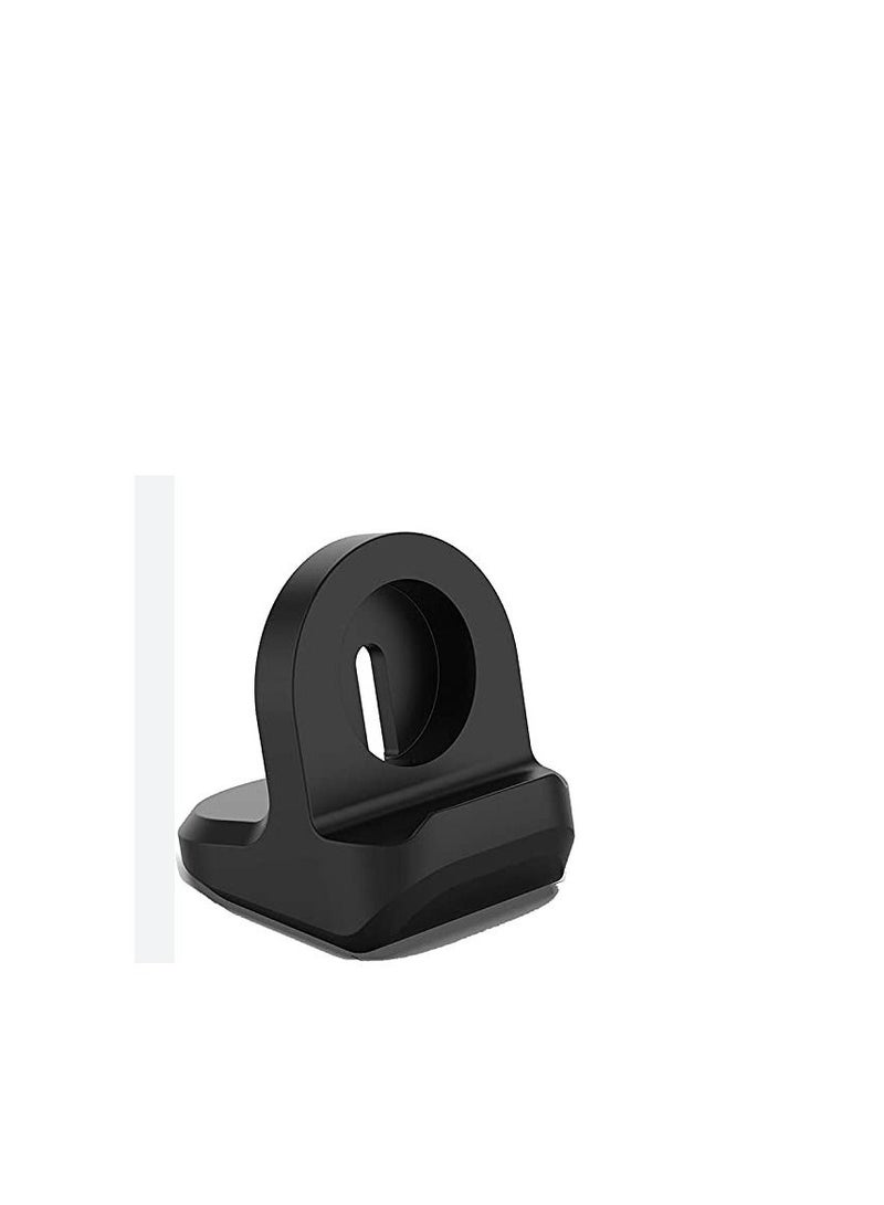 Portable Charging Stand Dock For Apple Watch 8 7 6 5 4 3 2 SE Silicone Charger Iwatch Black - Image 1