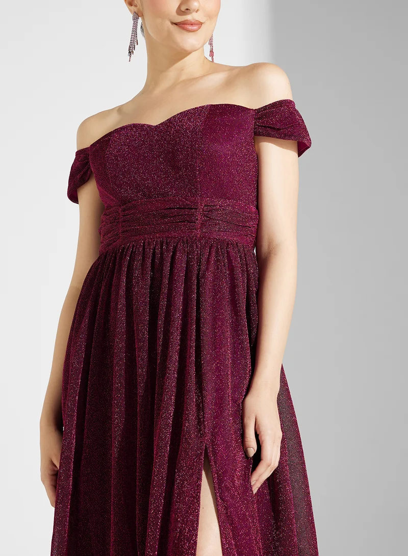 Ella Limited Edition Off-Shoulder Slit Dress