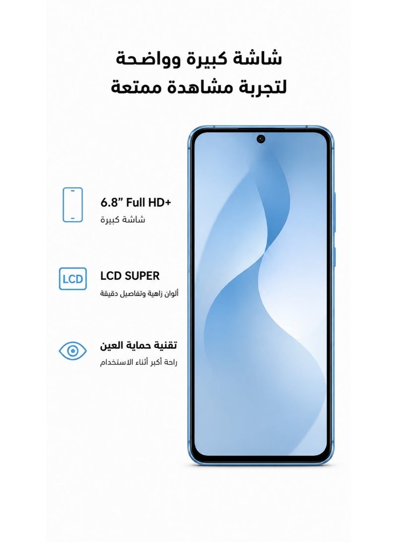  تكنو سكاي هاتف ذكي تكنو سكاي S26 ultra 5G  ثنائي الشريحة بطارية 6000mAh سماوي الدفع الإلكتروني (NFC) - Image 2