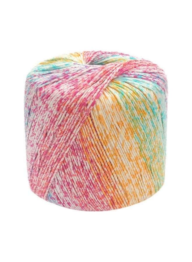 WYBOT 1 Roll 133M Color Segment Dyed Gradient Cotton Yarn DIY Thread Hand Crocheted Scarf Hat Shawl Line Material Yarn for Crocheting,Yarn Bulk,Rainbow Yarn for Hand Knitting Sweater