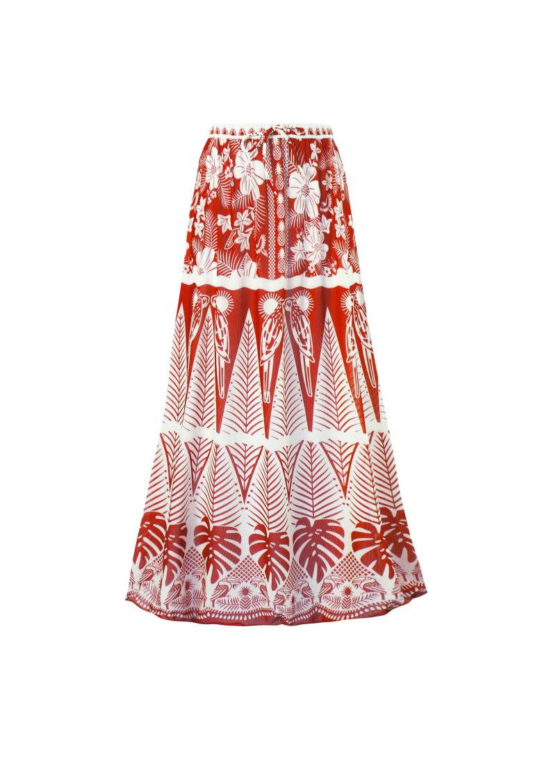 ملابس سباحة نسائية 3 قطع مع تنورة فستان شاطئي عطلة نسائي شيفون ملابس سباحة ملابس تصفح صيفية - Image 3