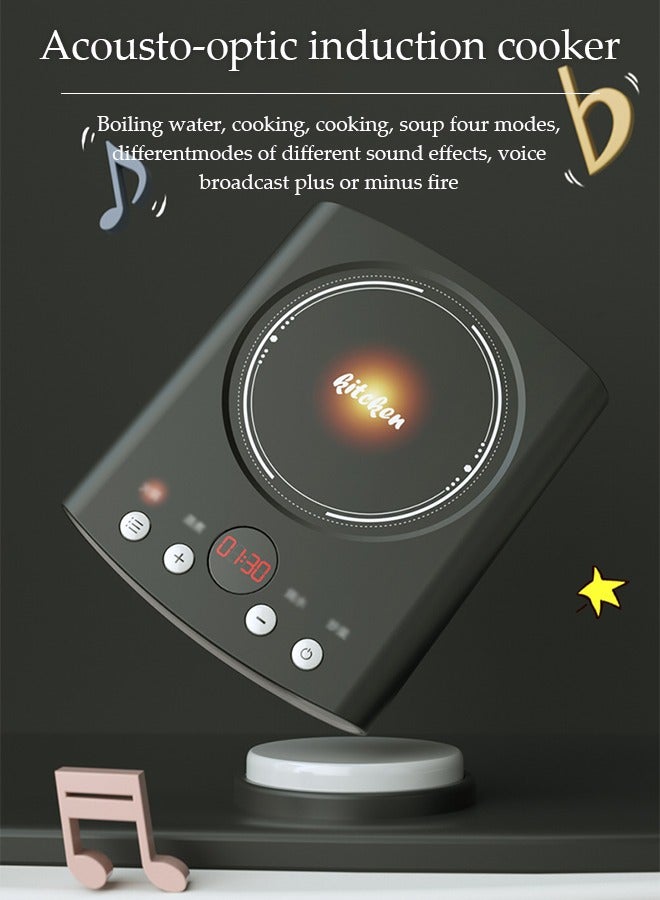 DUNISO Kids Kitchen Pretend Play Toys Set, Thick and Enlarged Toy Set for Preschool Cooking, Used for Stir Fry Games, Kitchen Accessories with Simulated Induction Cooker Toys, Suitable for Children Aged 3 to 6 (31 PCS) ﻿ - Image 5