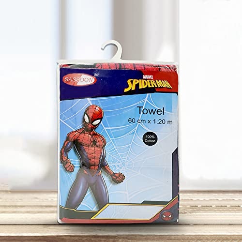 Sassoon Spiderman Cotton Kids Bath Towel in 400 GSM- 60 cm x 120 cm - Image 5