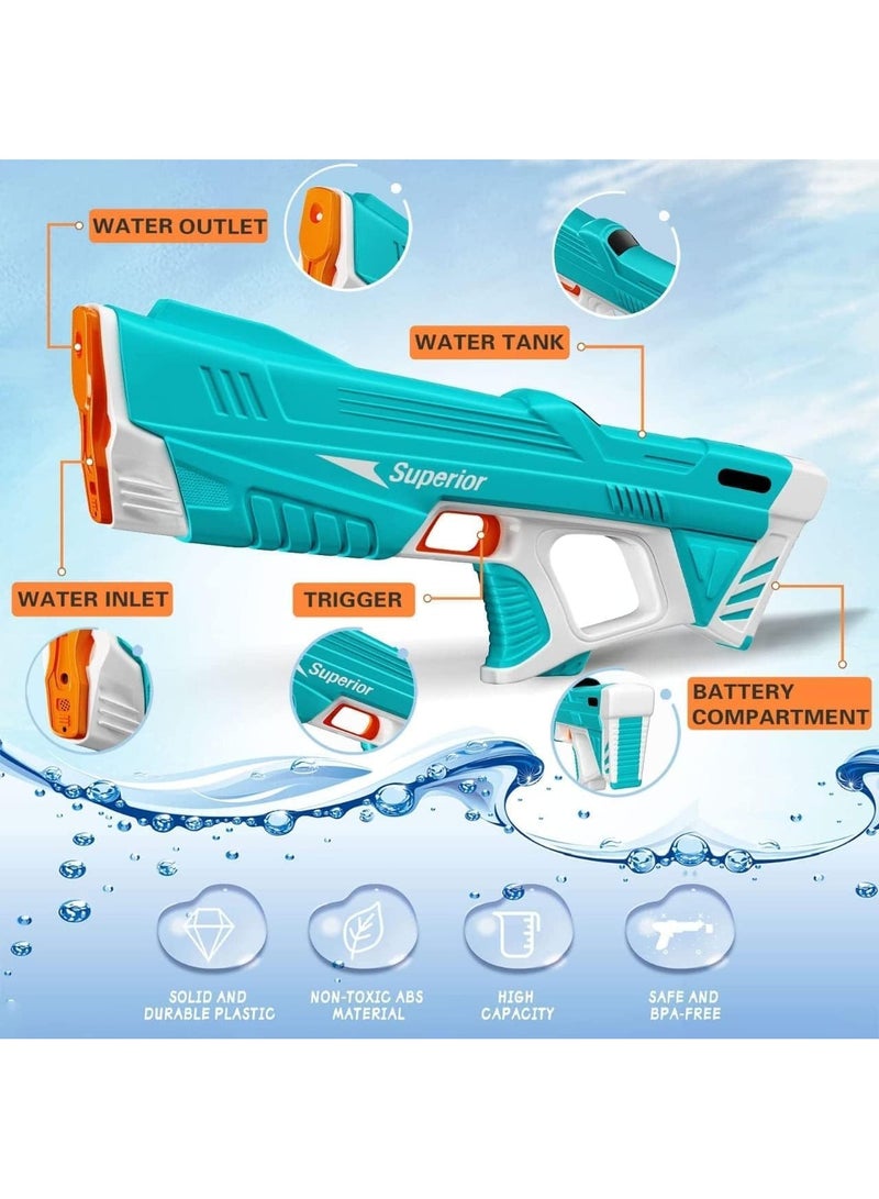 Electric Water Gun for Kids High Pressure Water Gun Electric Powerful Squirt Guns Automatic Large Capacity Water Blasters for Kids & Adults Summer Pool Beach Party (B) - Image 2