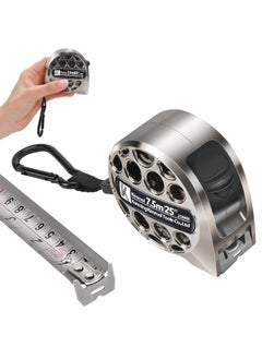 Tape Measure, 7.5M/25FT Stainless Steel Anti-Corrosion Retractable Metric Ruler with Double-Sided Scale Waterproof Portable Retractable Measure Ruler for Household Agricultural Industrial Woodworking