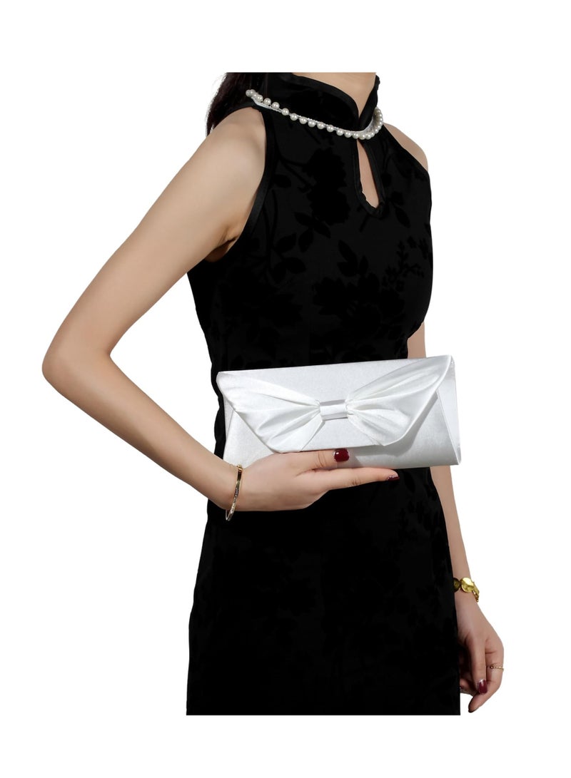 KASTWAVE Women Suede Envelope Clutch Bag, Evening Elegant Handbags Purse With Detachable Chain For Wedding Bridal Velvet Shoulder Bags - Image 2