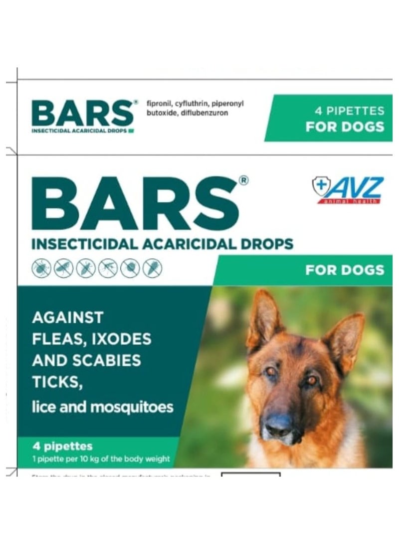 بارز قطرات بارس المبيدة للحشرات للكلاب 10 كجم (4 أمبولات)