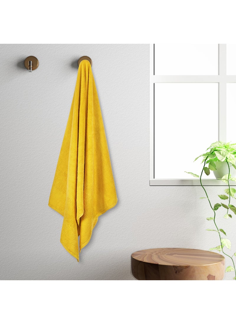 SPACES Spaces Cotton Bath Towels 450 GSM Set of 1 Yellow  - Image 1