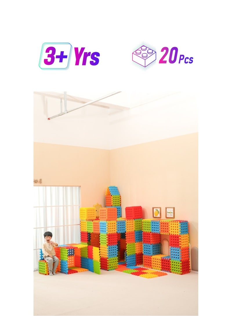 20PCS Education DIY Large Square Building Block Toys Set Preschool Play On The Ground  - Image 1