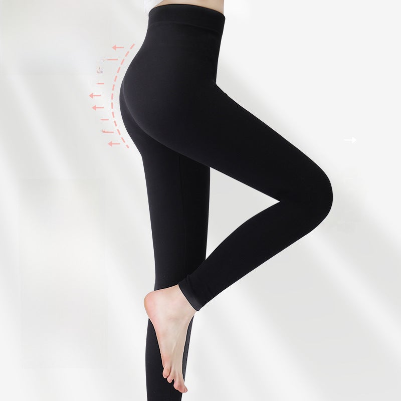 Langsha long pants women''s cotton spring and autumn thin inside and outside wear single slim bottoming pants cropped solid color warm pants - Image 3