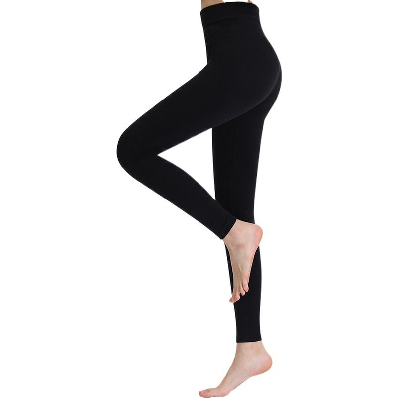 Langsha long pants women''s cotton spring and autumn thin inside and outside wear single slim bottoming pants cropped solid color warm pants - Image 2