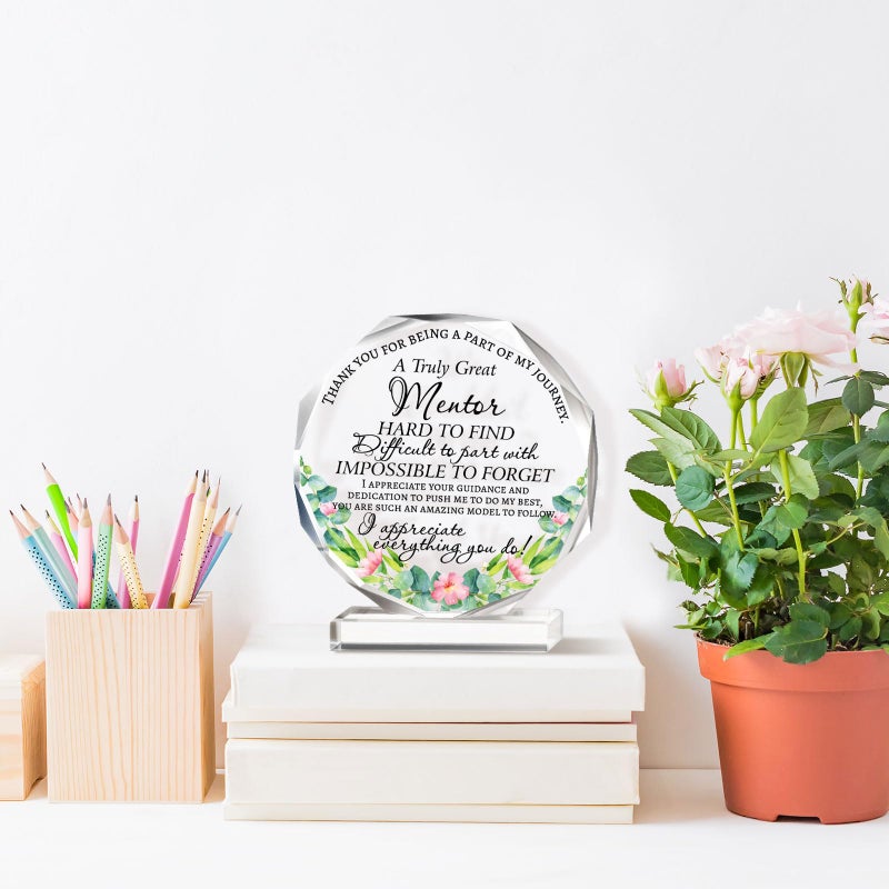 Yinder Acrylic Keepsake Signage (Beautiful Style)  4.72 x 4.72 x 0.39 inches  for Women Leaders  Colleagues  Teachers  Friends  CNA Week  Office  Home  Durable  Clear Printing - Image 4