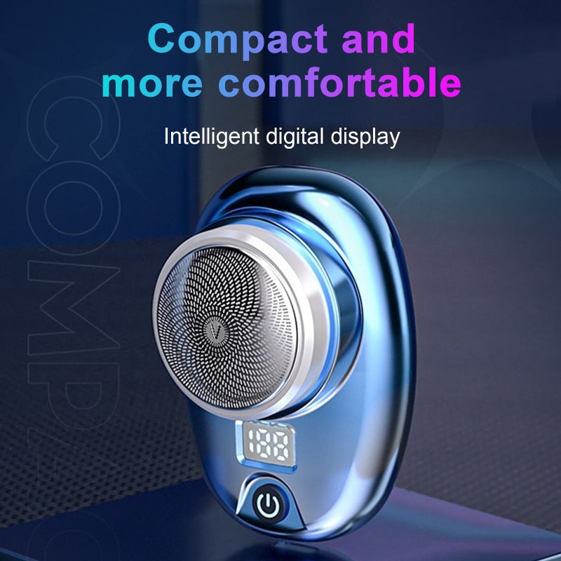 Men's Electric Shaver Portable Beard Trimmer Rechargeable Shaving Razor with Battery Digital Display for Home Daily Travel Trip Use - Image 2