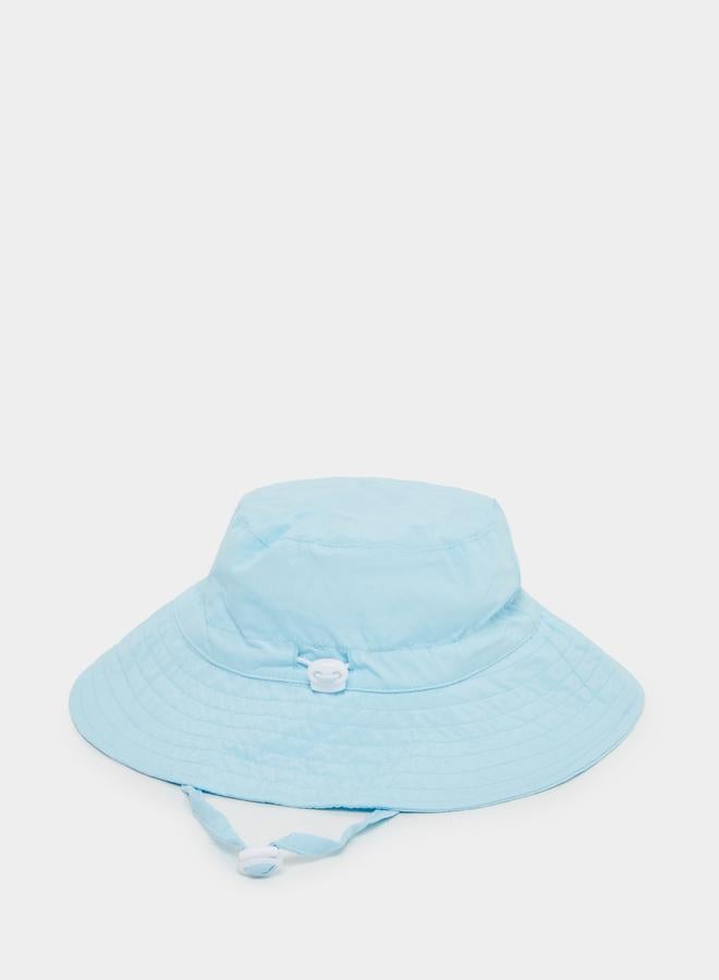 Styli Styli Solid Bucket Hat with Badge Details  - Image 3