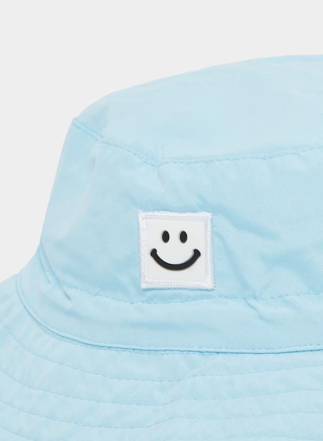 Styli Styli Solid Bucket Hat with Badge Details  - Image 4