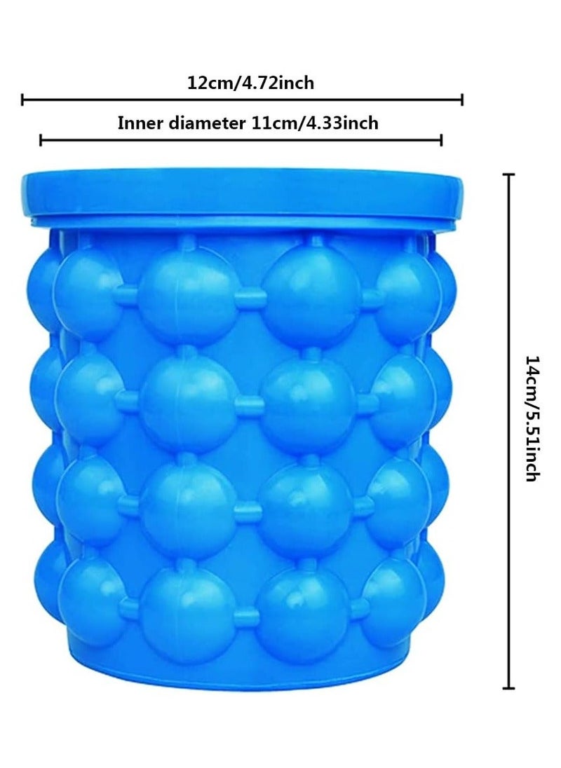 Generic - The Ultimate Ice Cube Maker Silicone Bucket With Lid Makes Small Size Nugget Ice Chips For Soft Drinks On Ice Cylinder Ice Trays Crushed Ice Cup Maker Mold - Image 1