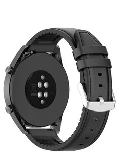 Generic Leather Bands Compatible with Huawei Watch GT4 max /GT4 46mm/GT Runner/Watch 4 Pro/Watch 4 Wristband Strap Replacement Bracelet for Huawei GT 3 46mm/GT 2 Pro Black  - Image 2