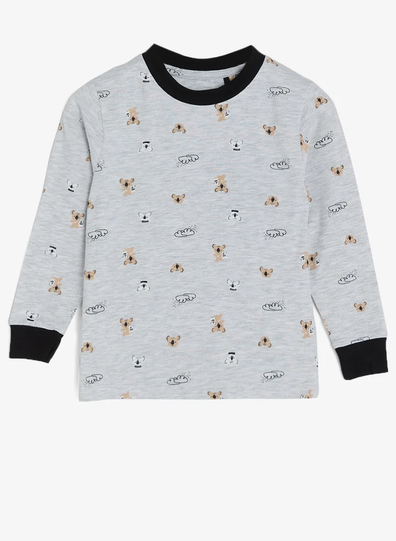 ريبلز مع نمشي Boys Pajama Set With Long Sleeves Tee & Bottom