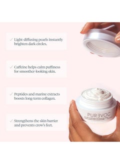 Wonderskin Purevoc Eye Cream For Dark Circles And Puffiness 0.5 Oz Under Eye Cream For Women And Men With Mango & Shea Butter Squalane Fragrancefree Caffeine Eye Cream  - Image 3