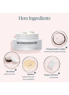 Wonderskin Purevoc Eye Cream For Dark Circles And Puffiness 0.5 Oz Under Eye Cream For Women And Men With Mango & Shea Butter Squalane Fragrancefree Caffeine Eye Cream  - Image 4