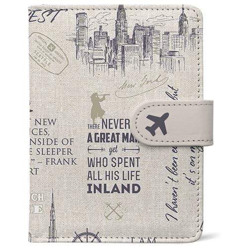 LumeTrav Passport Holder, Travel Wallet Cover with Pen Loop | Cute RFID Blocking Leather Case with Magnetic Closure for Travel Essentials-Travel - Image 1
