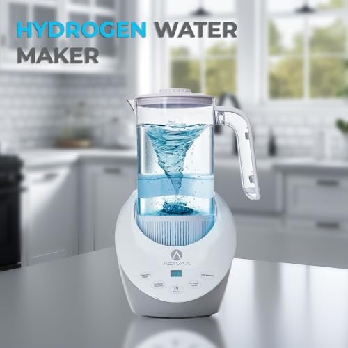 Adivaa Hydrogen Water Pitcher - BPA Free Rich Water Generator Electrolysis Jug with SPE/PEM Technology | Hydrogen Machine Ionizer, Balanced PH Levels and Filtered with Calcium Sulfite - Image 2