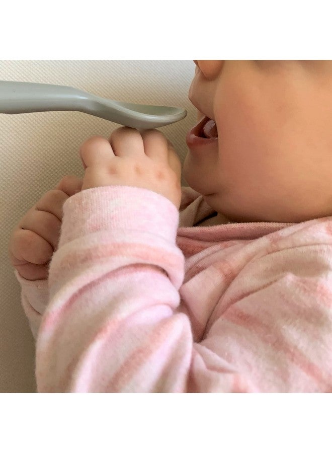 MinikOiOi Scooper 100% Silicone Toddler Spoon, Baby Training Spoon 6 Months +, BPA-Free, Gentle On Teething Gums, Supports Baby Led Weaning, Dishwasher Safe (Grey) - Image 2