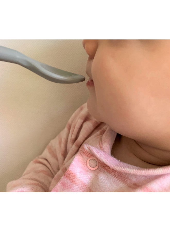 MinikOiOi Scooper 100% Silicone Toddler Spoon, Baby Training Spoon 6 Months +, BPA-Free, Gentle On Teething Gums, Supports Baby Led Weaning, Dishwasher Safe (Grey) - Image 1
